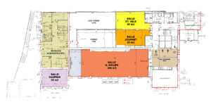 Photo du plan du 2ème étage du palais des congrès de Grasse