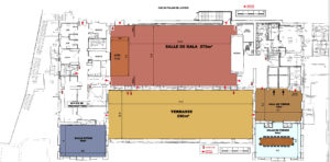 Photo du plan du 3ème étage du palais des congrès de Grasse